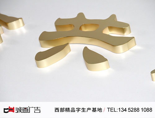 精品不锈钢字电镀砂金